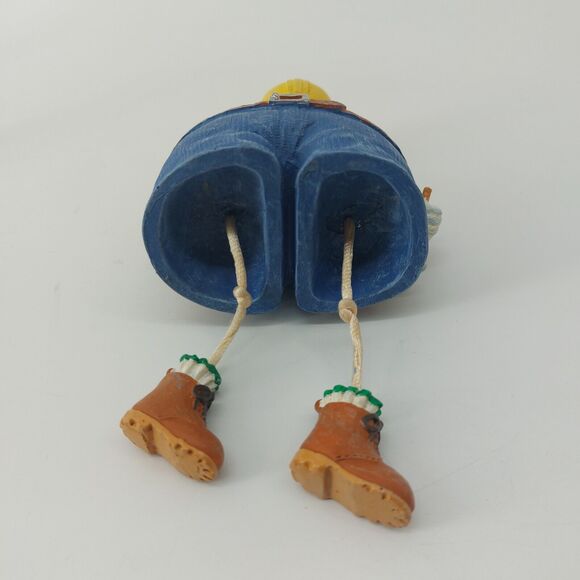 Plummer Santa Claus Dangling Legs Shelf Sitter Christmas Holiday Ornament - Picture 10 of 11